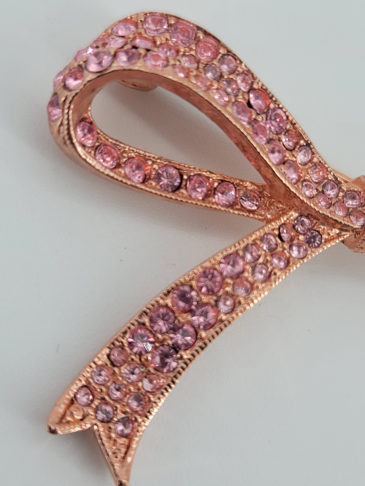 Lot of 2 KJL Marked Kenneth Jay Lane Pink Bow Brooch Pins