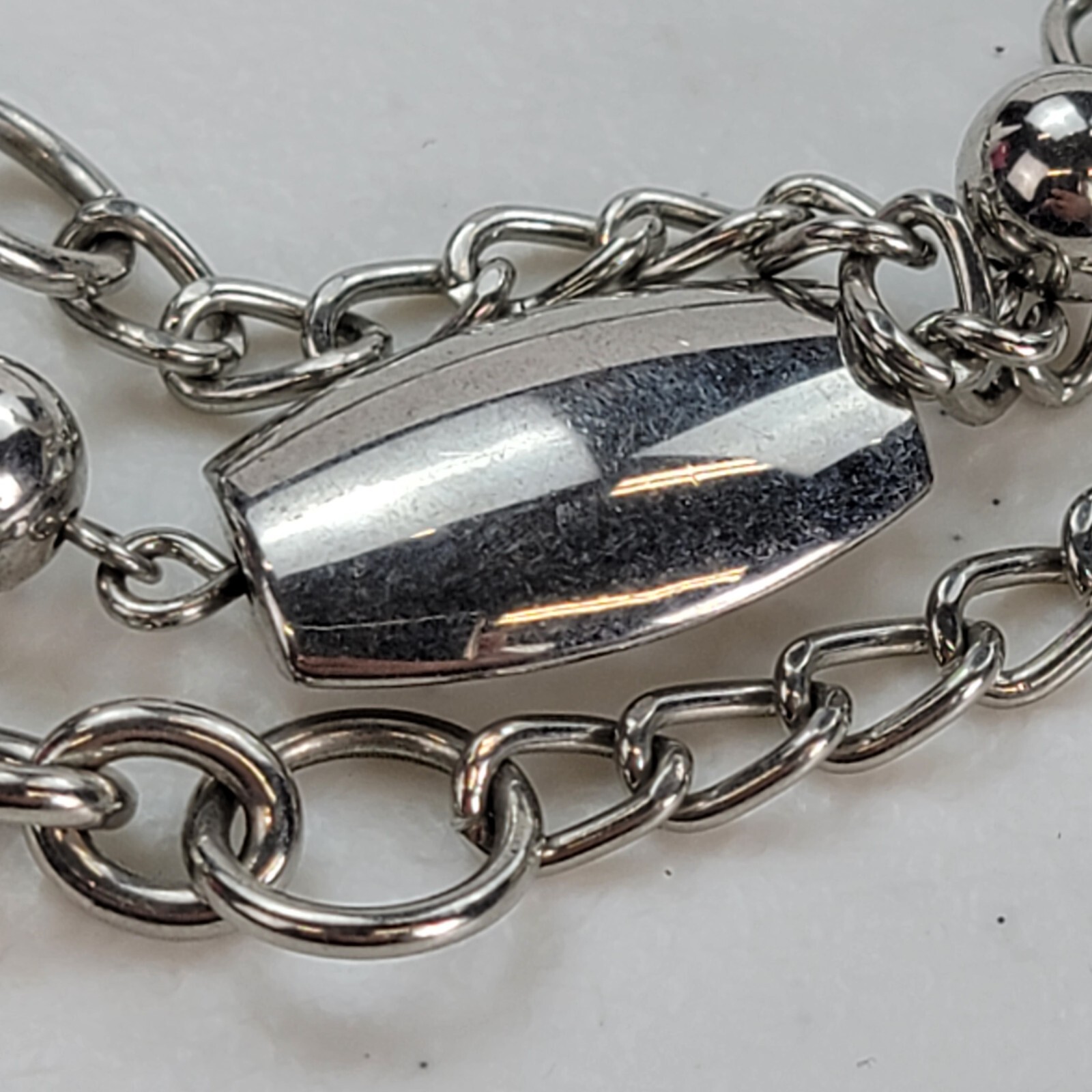 Premier Designs Silver-Tone Multi Chain Layered Necklace 19 in Lobster Clasp