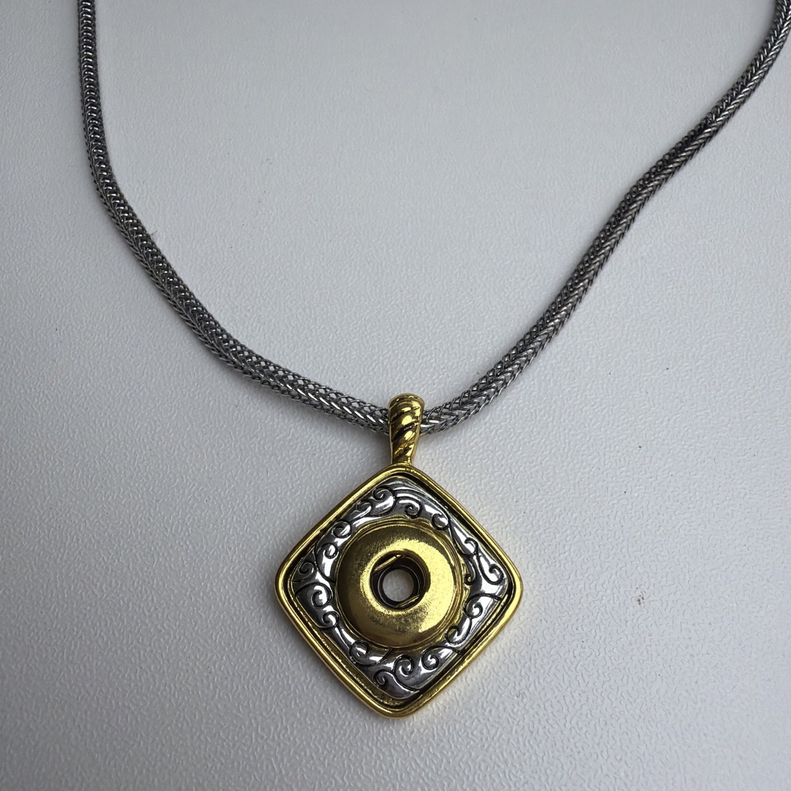 New Ginger Snap 18” – 21” Gold Necklace 18mm – 20mm Gingersnap Snaps Charms