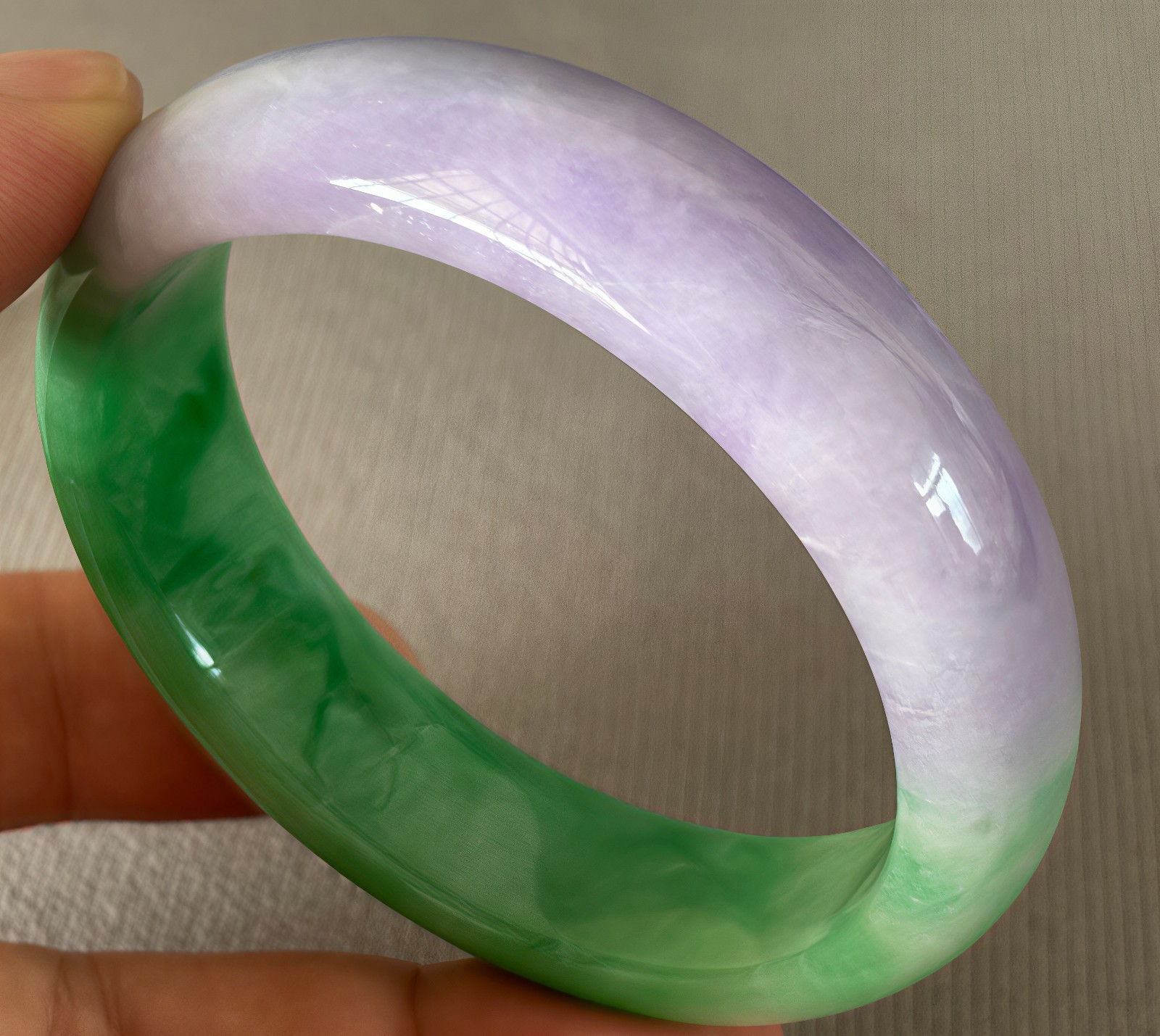 59mm Natural Green Jadeite Jade Bracelets Burma Emerald Jade Bracelet Bangle