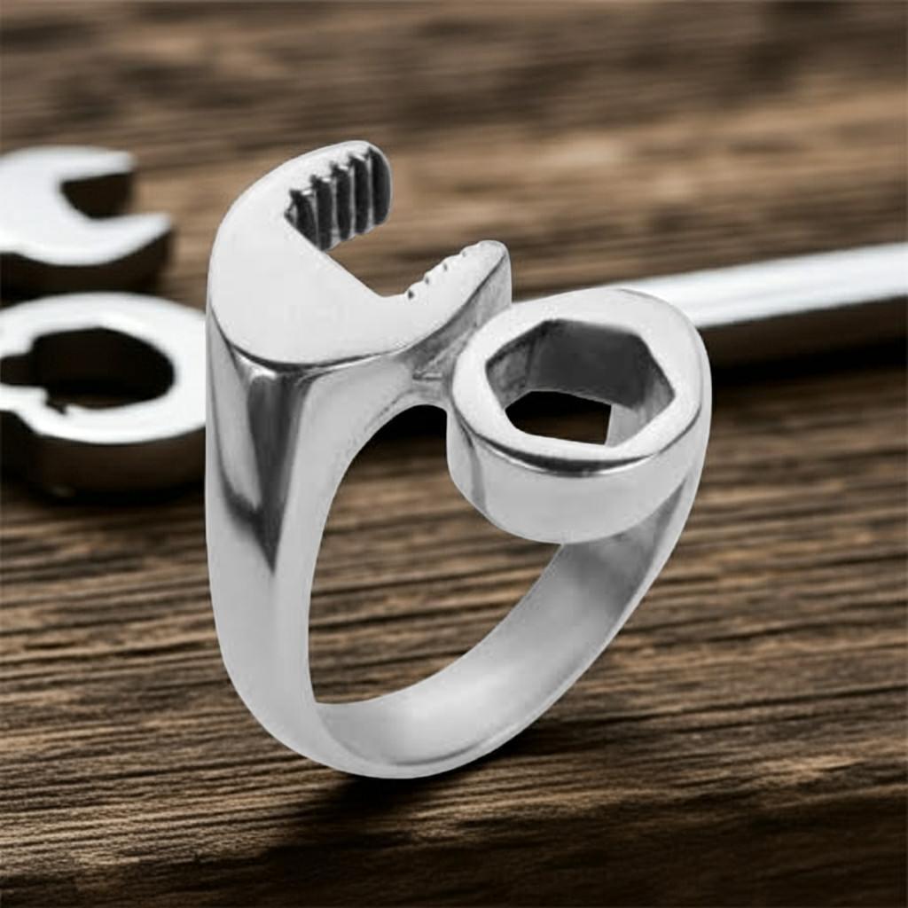 Men’s Stainless Steel Mechanic’s Wrench Ring 32