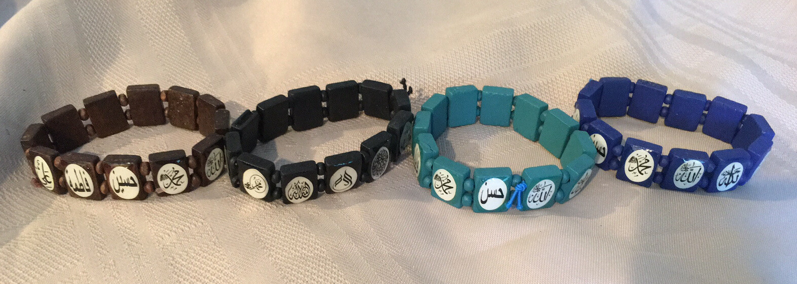 Muslim Bracelet Wooden Elastic Bangle Allah Islamic Jewelry