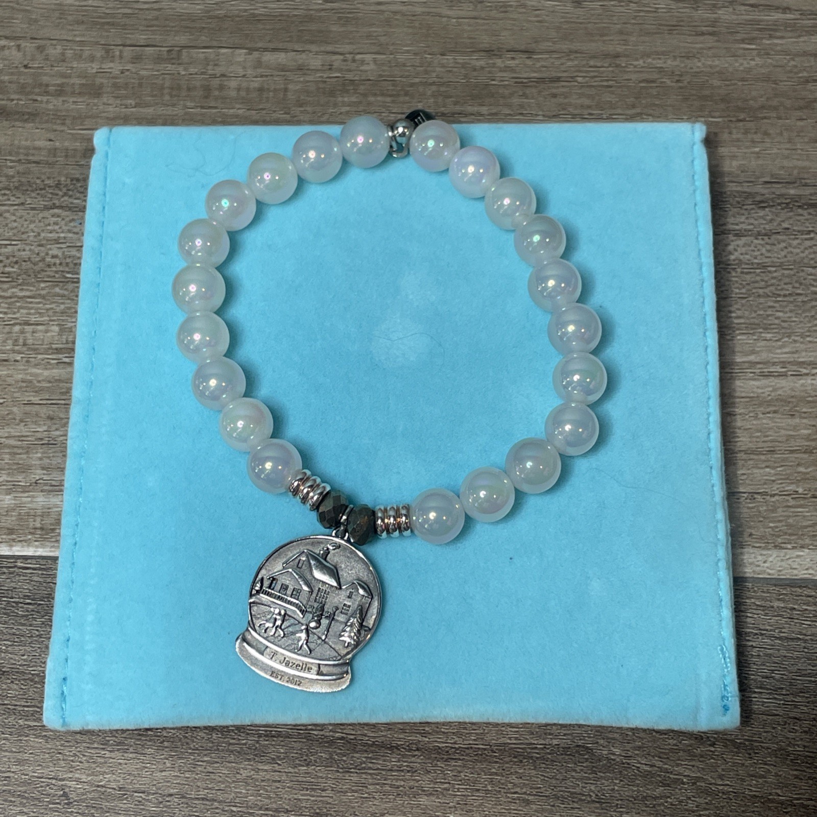 T. Jazelle Bracelets. Lot Of 5. Pre-owned. Snowglobe, One Of a Kind, Feather