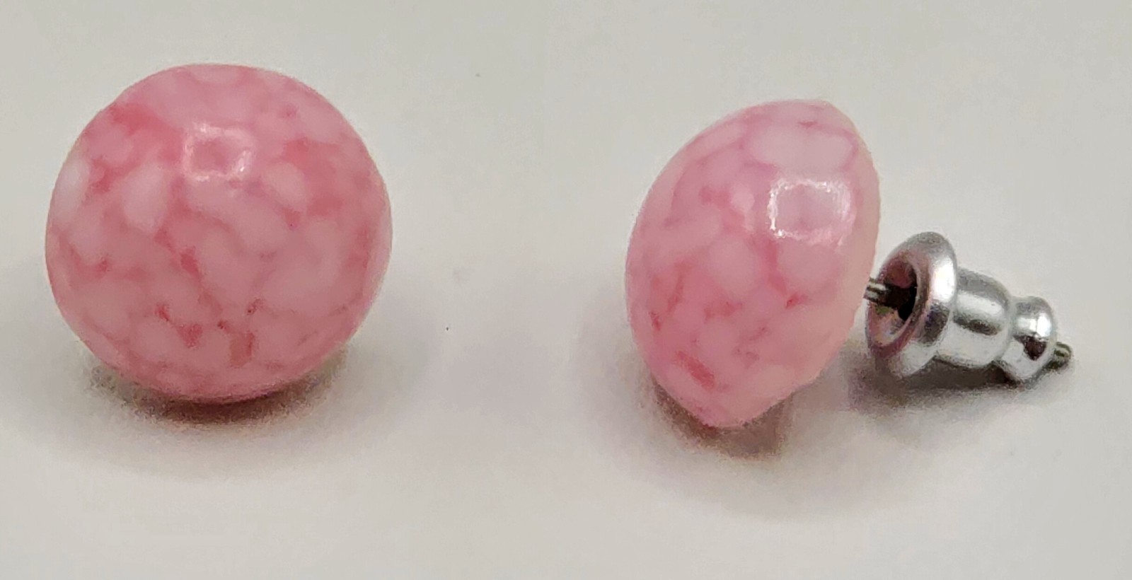 Lapis Light Pink Round Stud Earrings 10mm Crystal Made with Swarovski Elements