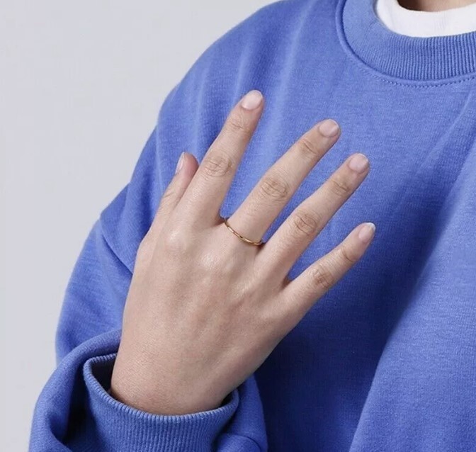 925 Sterling Silver Plain Band Ring 18k Gold Vermeil