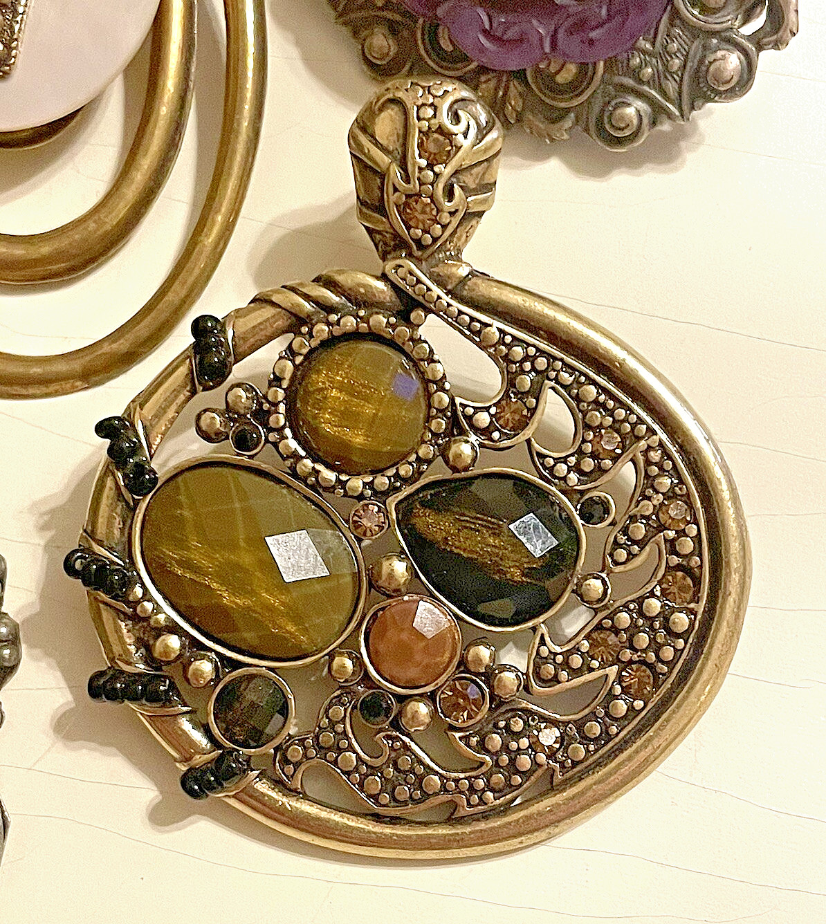 7 Pc Boutique Chic Artsy Pendant Jewelry Lot Wear Resale