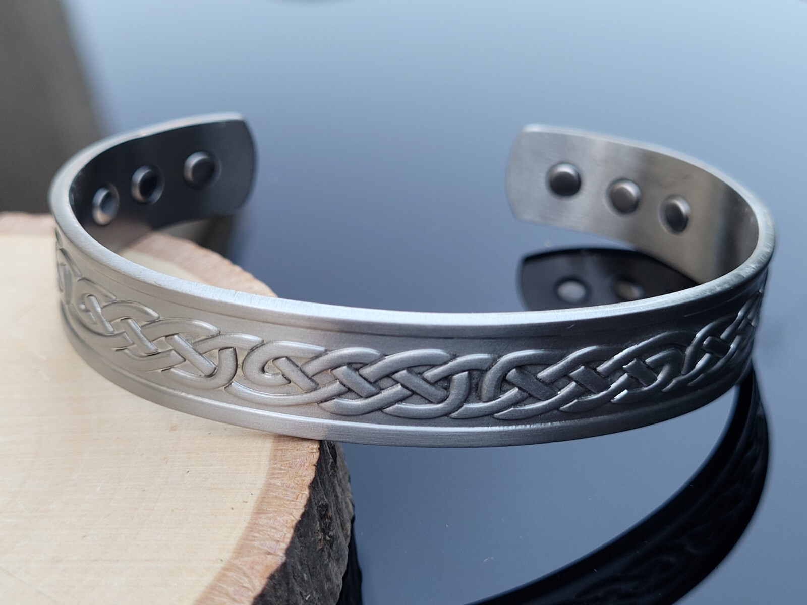 3 Pack Solid Copper Magnetic Bracelets Arthritis Pain Therapy Cuff Set