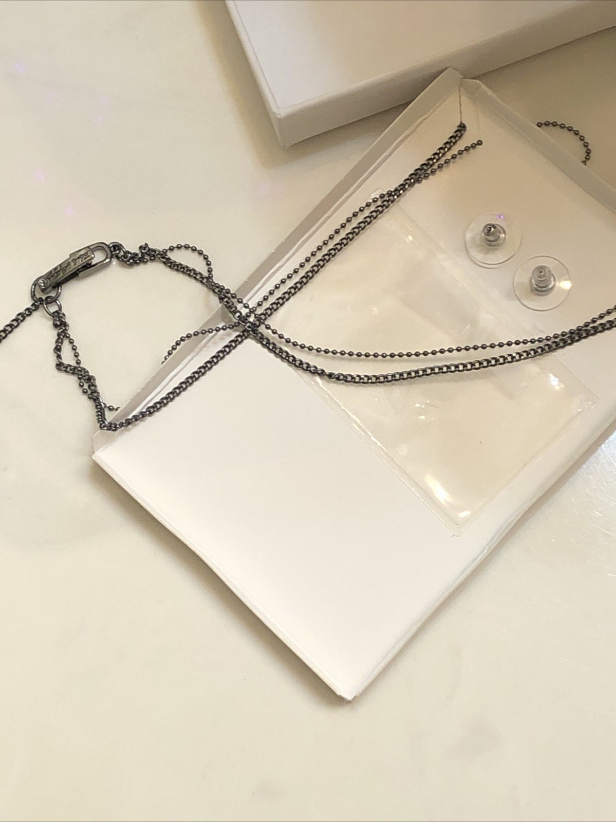 Karl Lagerfeld Paris Choupette Layered Pendant Necklace & Stud Earring Set NIB