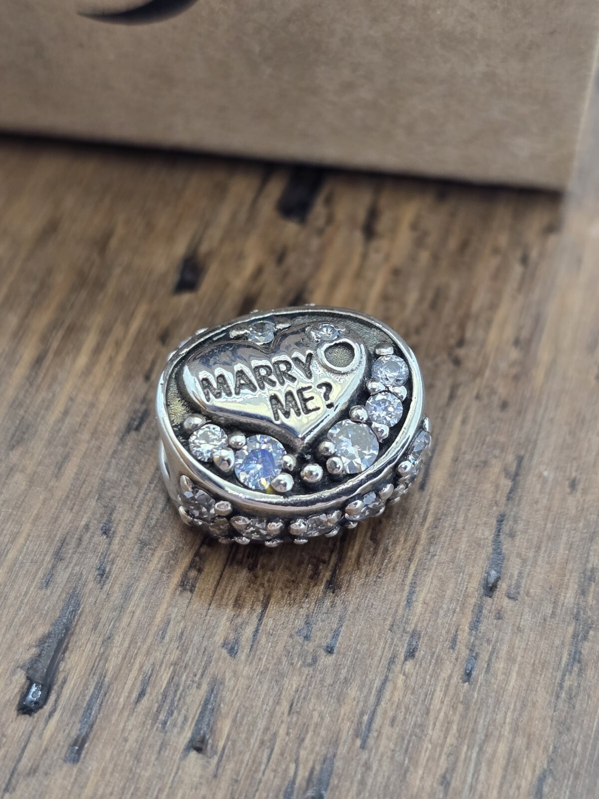 Authentic OHM Beads Marry Me? Charm 925