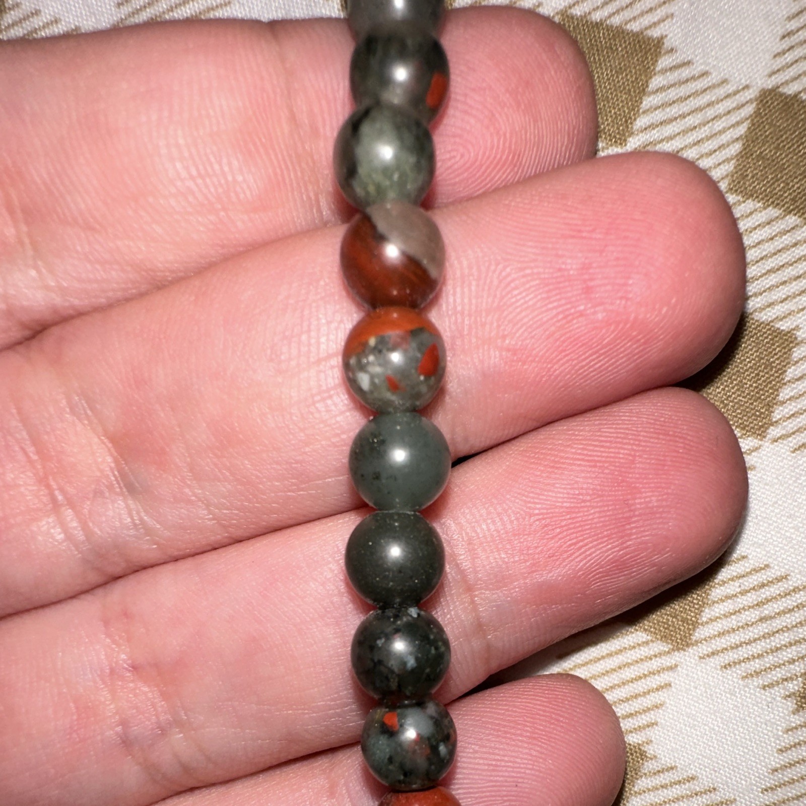Lot of 4 Multicolor Stone Beaded Stretch Stackable Bracelets Angel Dangle Charm