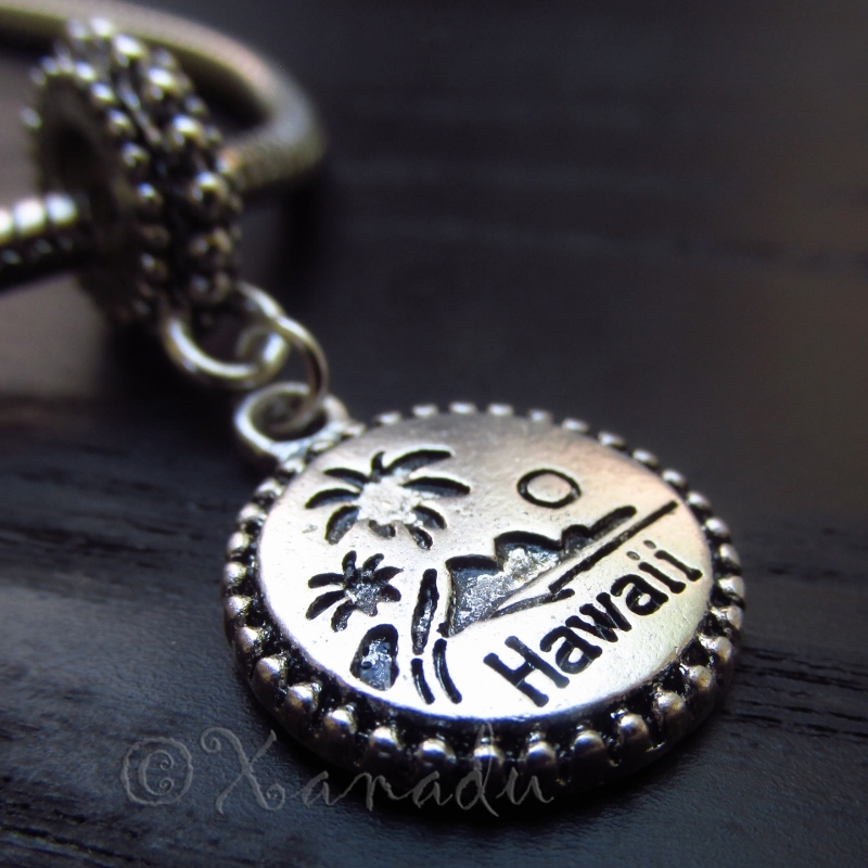 Hawaii Palm Tree European Charm Pendant Bead For All European Charm Bracelets