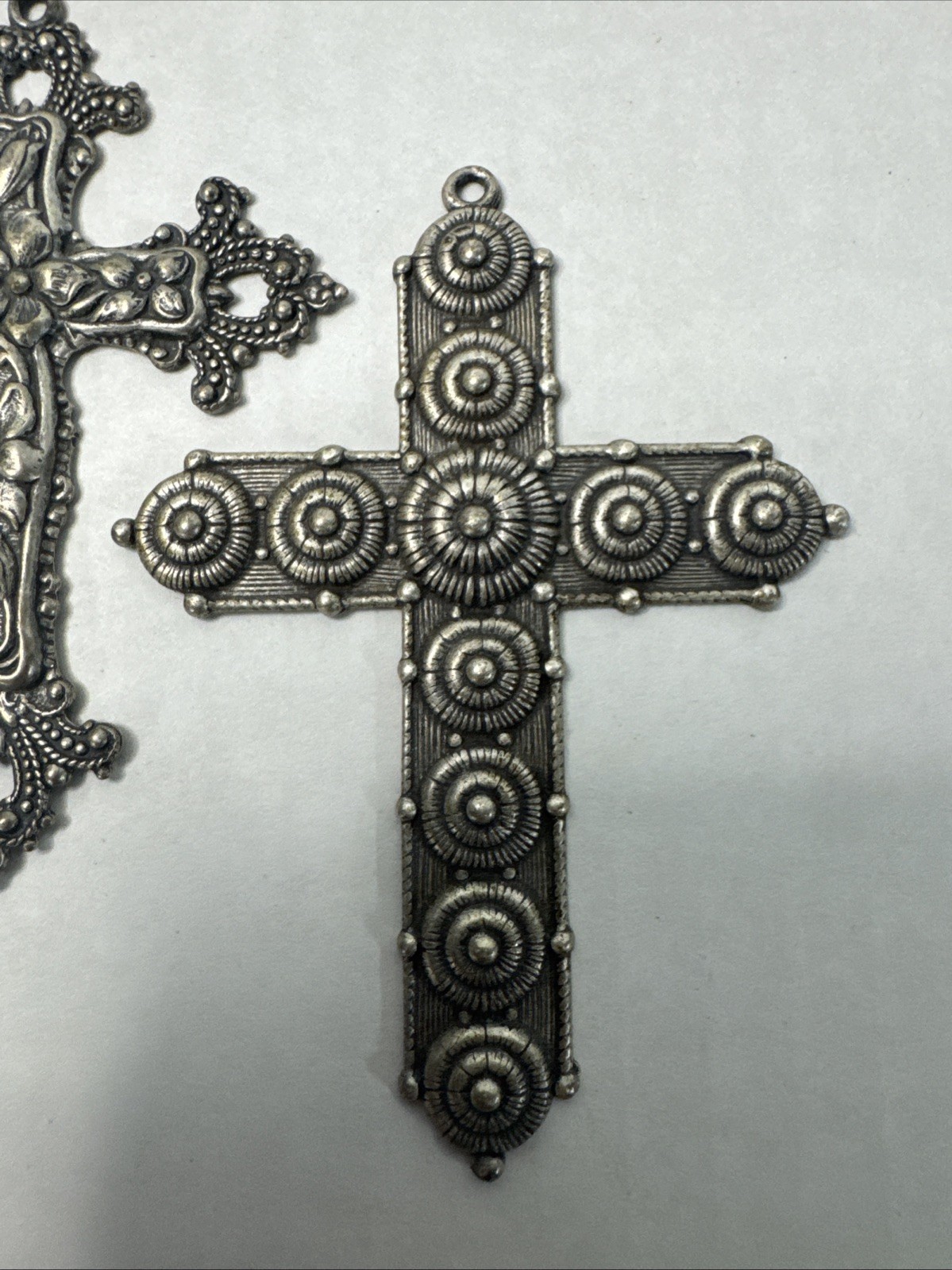 Lot Of 3 Cross Pendants Unknown Maker Metal