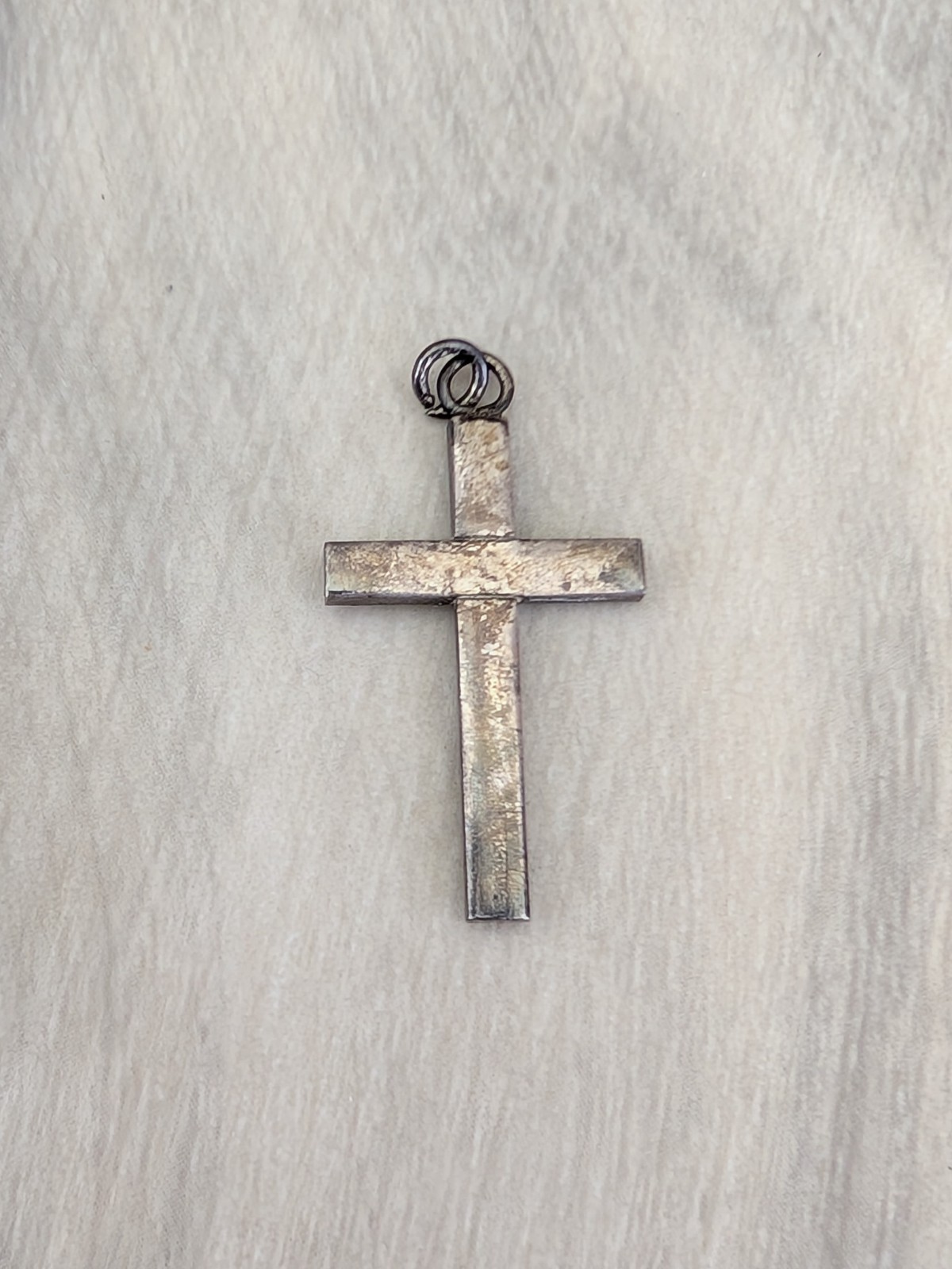 Cross Pendant Necklace 925 Sterling Silver Jesus Used Please Refer To The Pictur