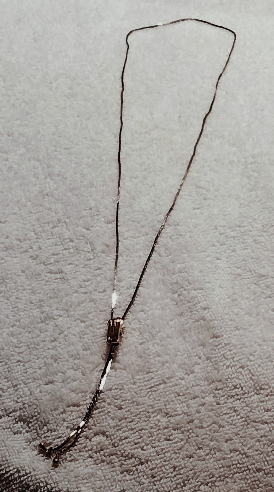 Lariat Necklace Adjustable And Unique With A Zipper Gold Tone Up To 28 In