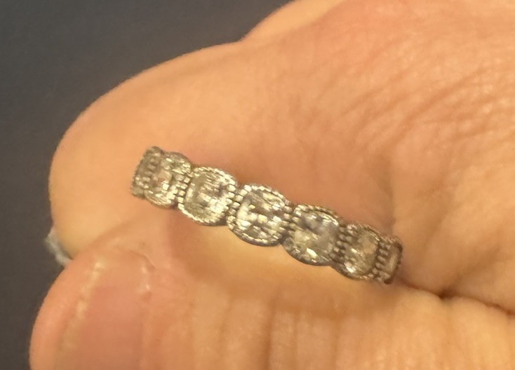 Pandora Sterling Silver Alluring Cushion CZ Ring 191019CZ Size US 6.5 Euro 54