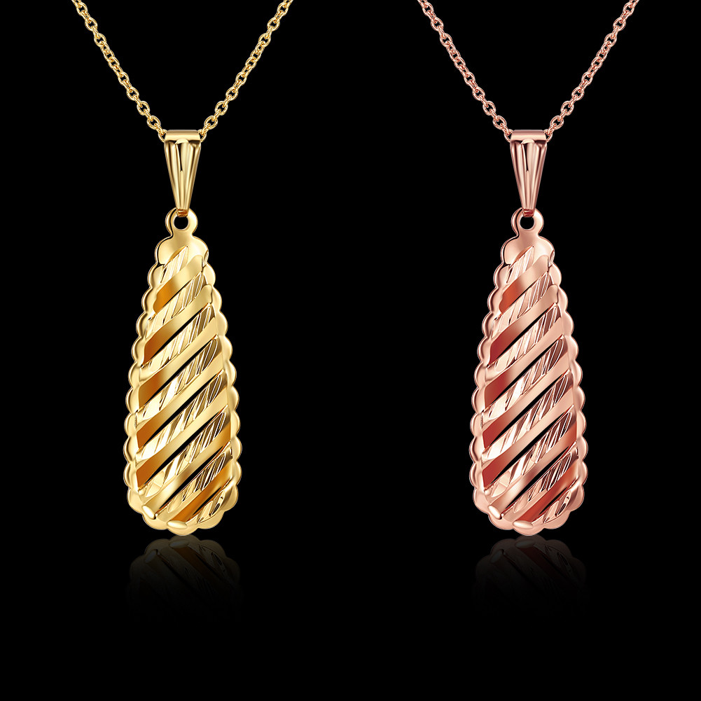 Yellow Gold Plated Necklace Pendant Drop 19 Inches 1MM Lobster Clasp B300