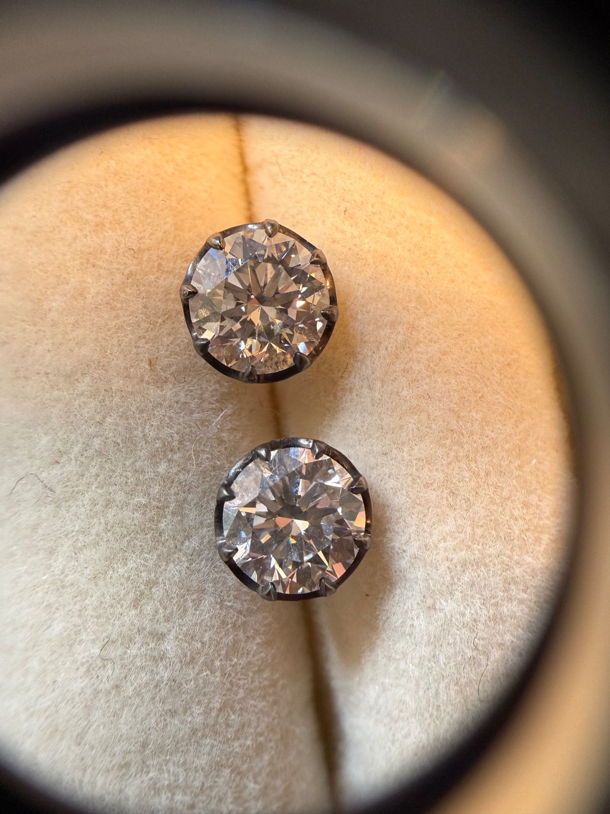 2ctw Alex Parks lab-created diamond studs collet-inspired setting