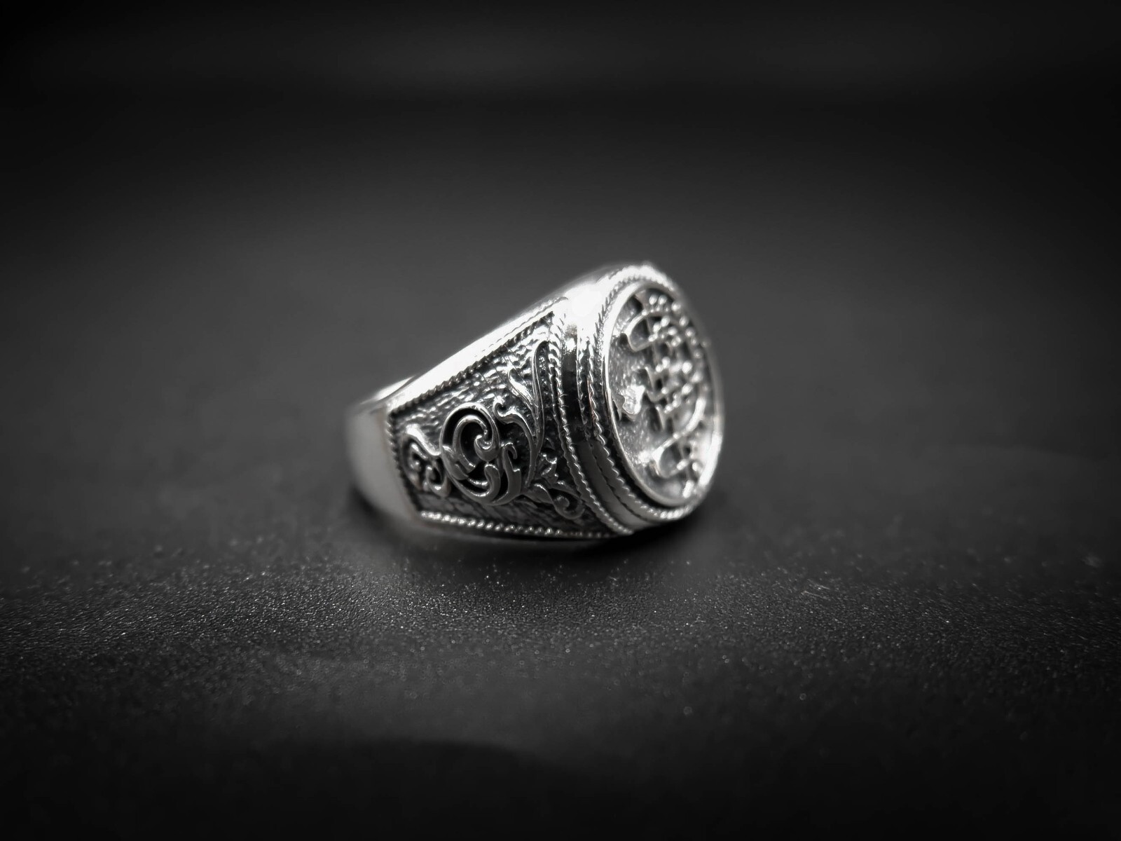 925 Sterling Silver Sigil of Asmodeus Ring Seal of Solomon Jewelry