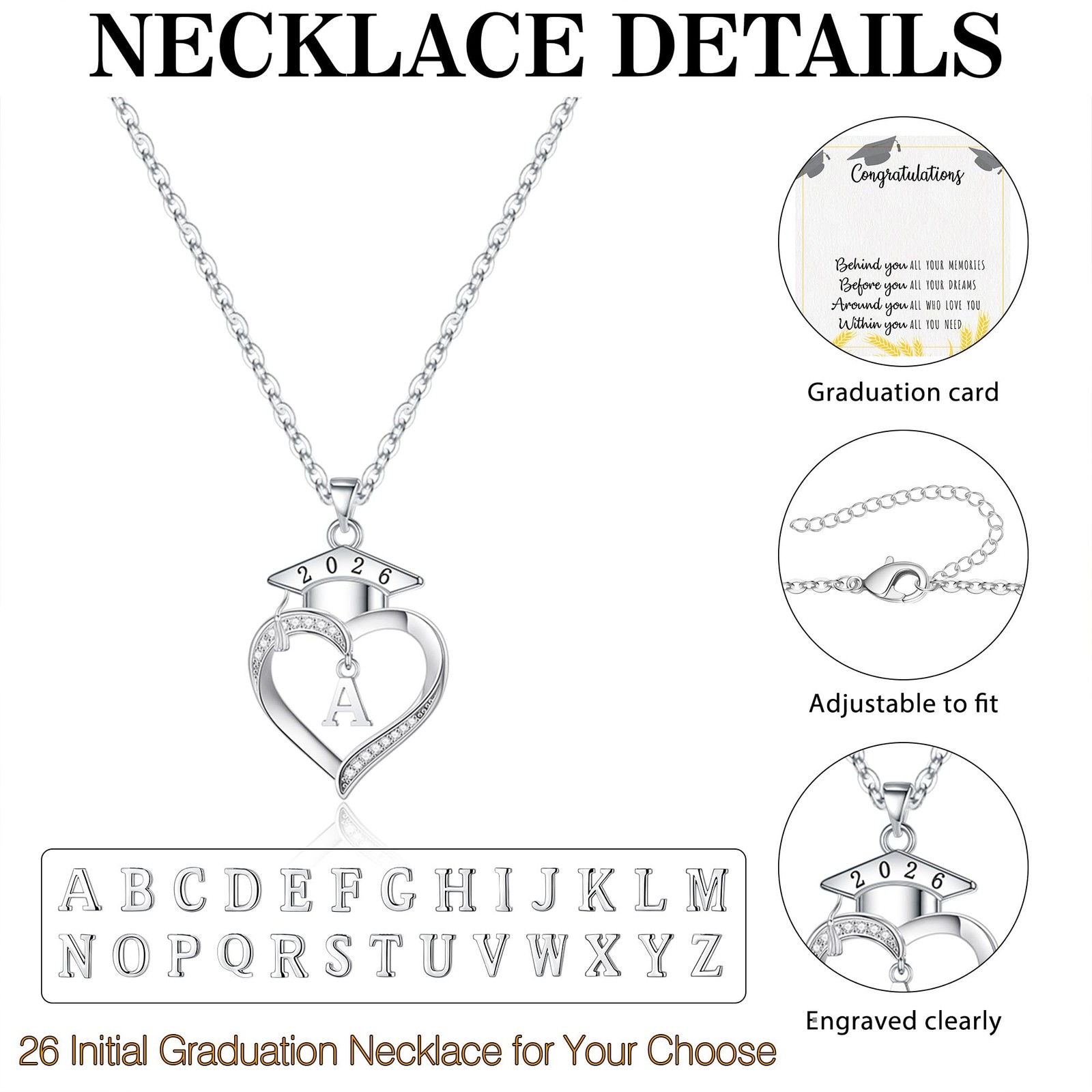 Btysun High School Graduation Gifts, Gifts K White Gold Plated