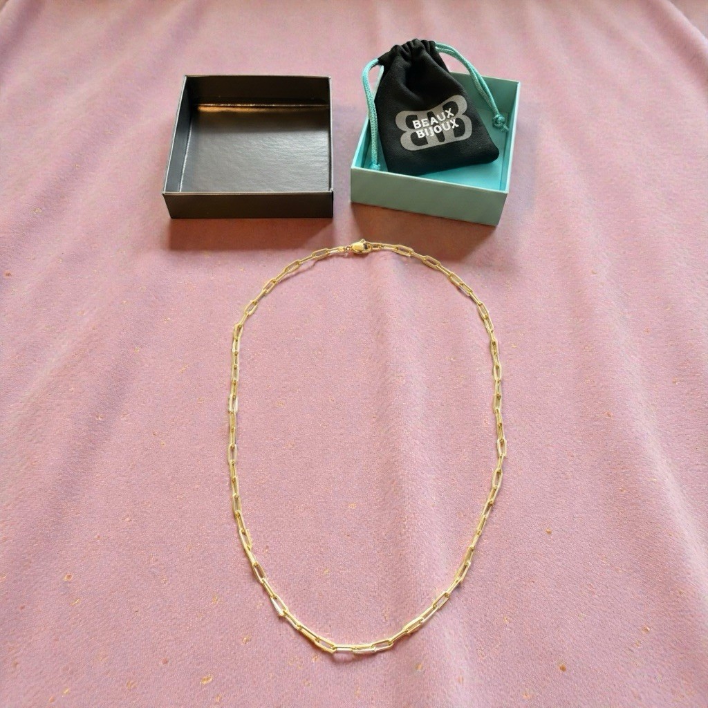 Beaux Bijoux 14K Gold Plated 7mm Paperclip Necklace 20” – $70+ On Amazon🌹