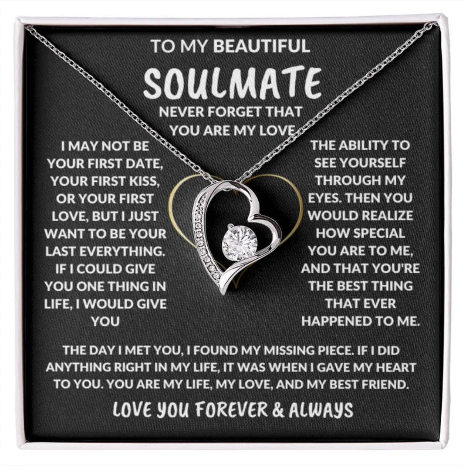 To My Beautiful Soulmate Forever Love Never Forget, Wedding Anniversary Gift