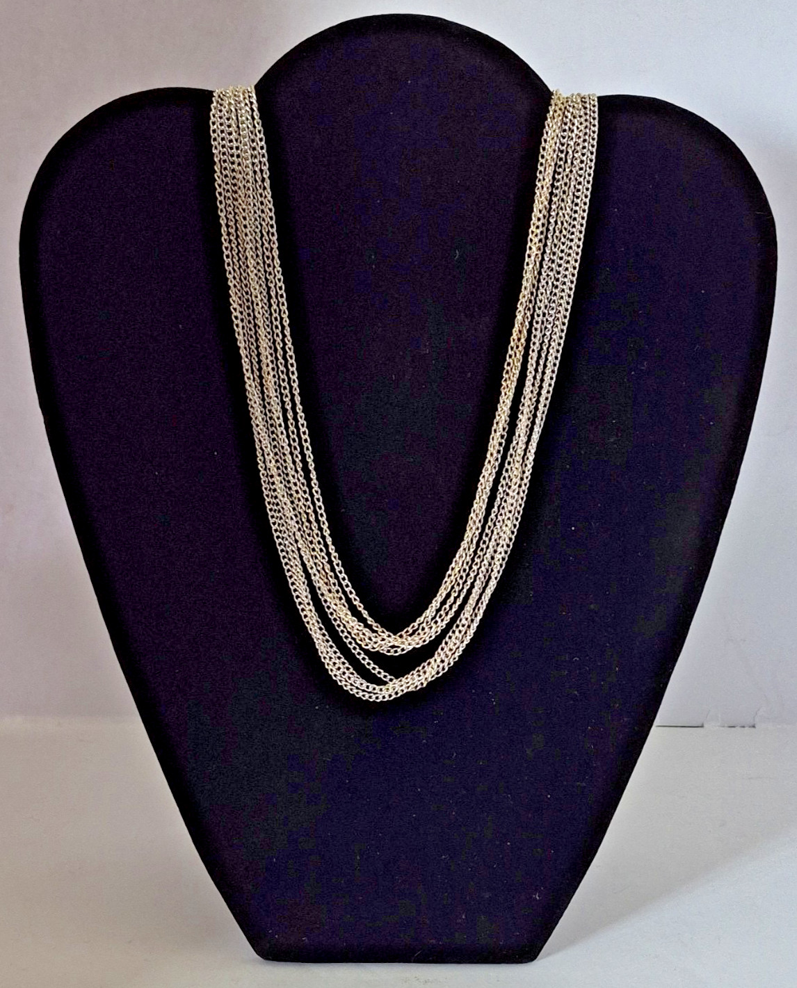 Layered Curb Link Chain Necklace with Lobster Clasp 31″ with 3″ Extender