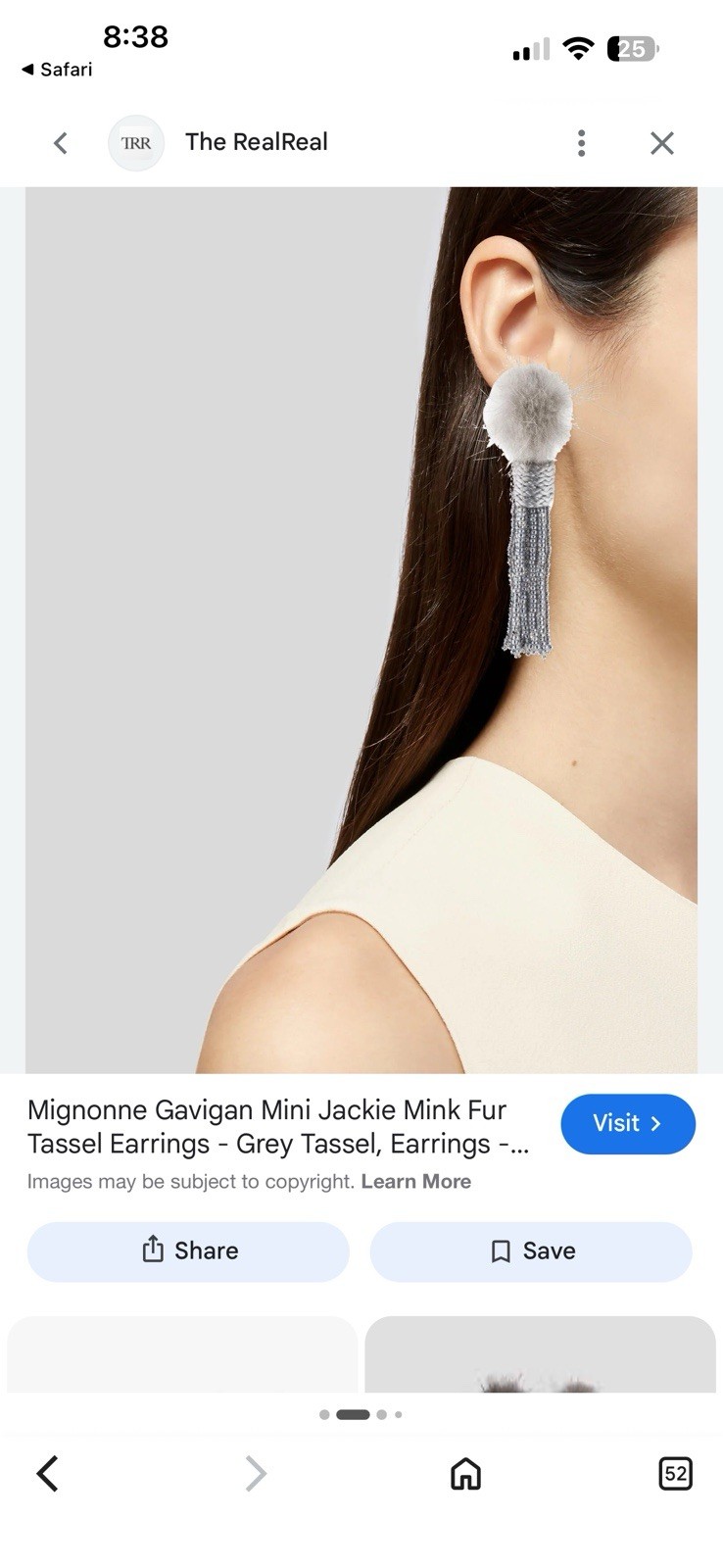 Mignonne Gavigan Statement earrings “Jackie” FUR Pom-Pom Pierced Earrings
