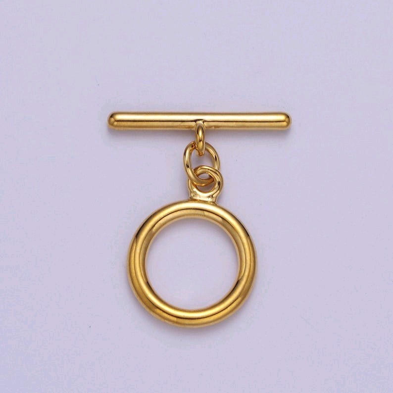 Classic 24k gold filled round toggle clasp, jewelry clasp ot clasp findings