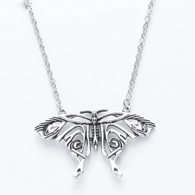Mamma Mia Butterfly Pendant Fan Maid Like Yong Donna’s Silver Color Necklace