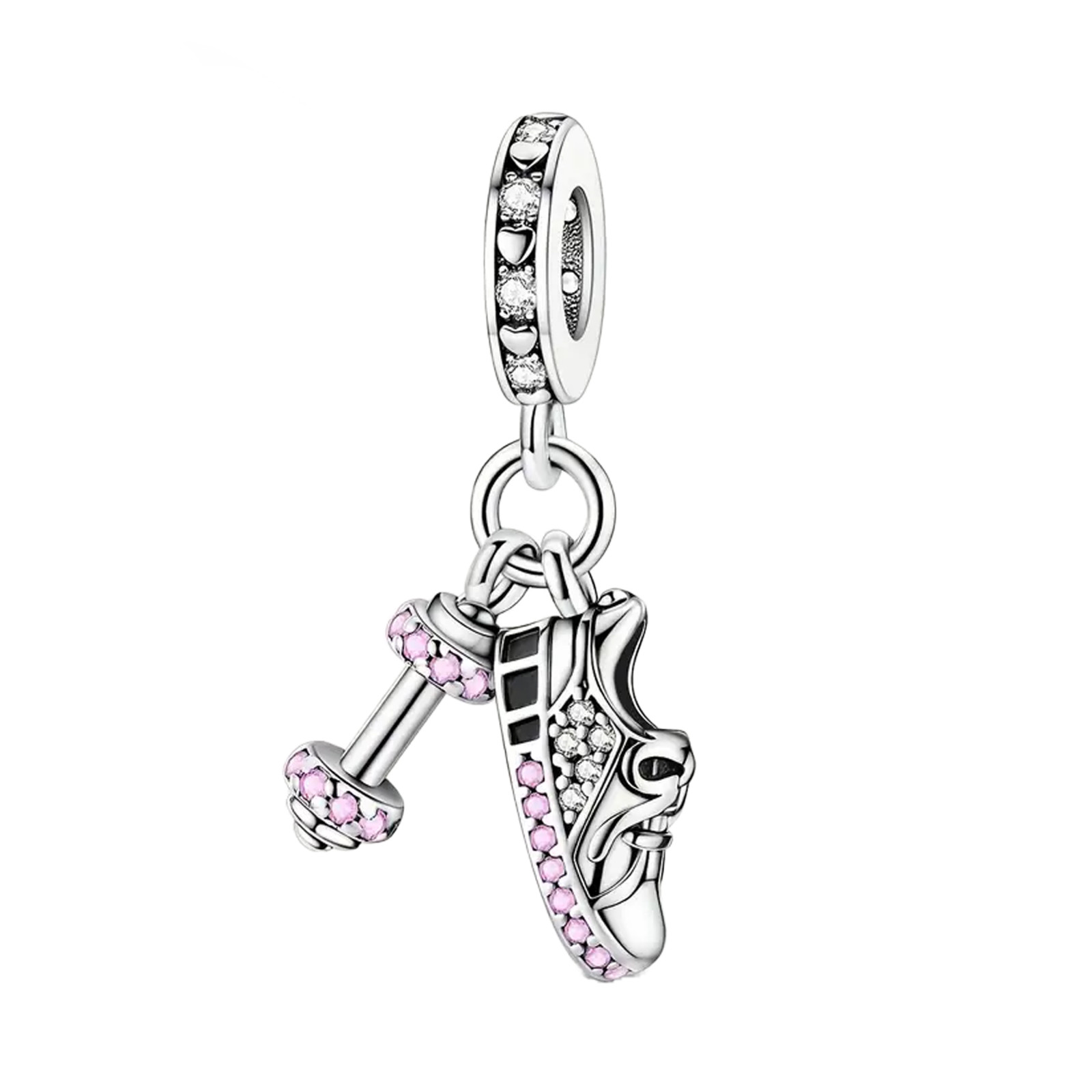 Dumbbell & Sneaker Charm, Fitness Charm, Fit Girl Charm, Sport Charm,