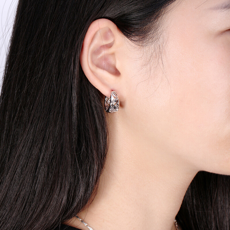 Filigree Wide Hoop Earrings for Women Gold Plated Ginger Lyne Collection