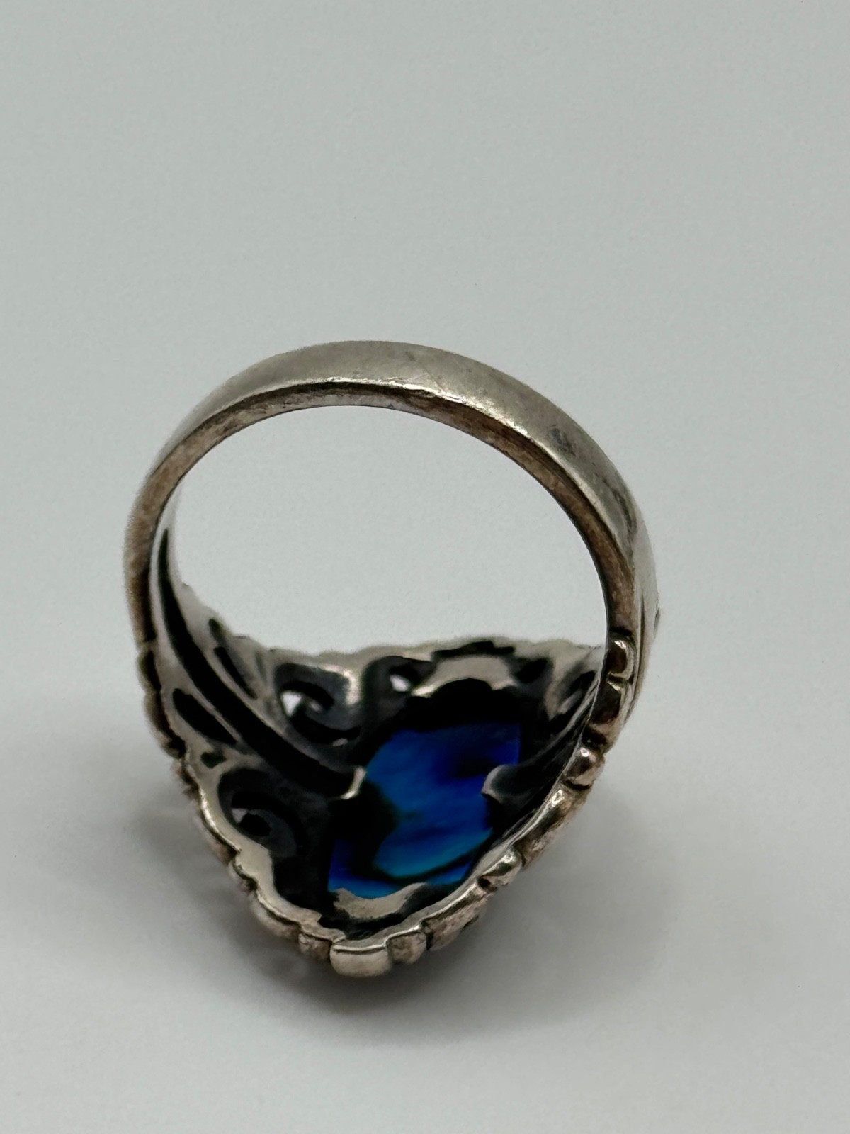 Kabana Sterling Silver Abalone Shell Ring Size 8