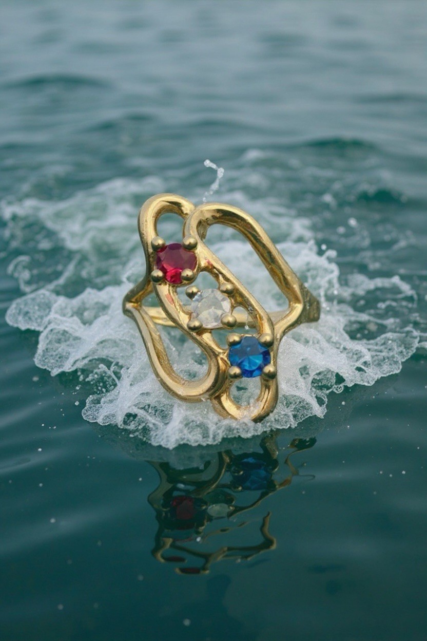 USA Red White and Blue Ring Women’s Cocktail jewelry Size