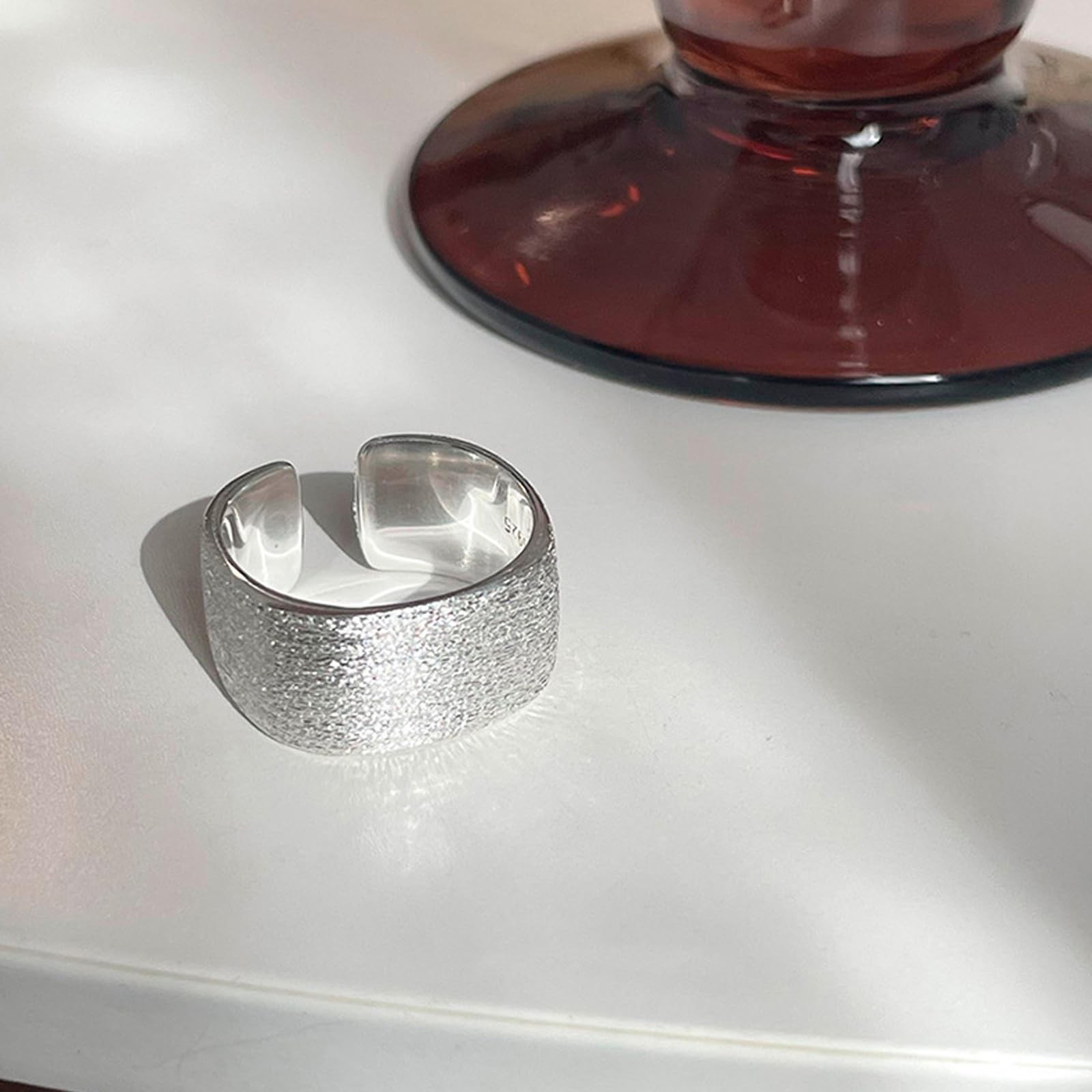 Adjustable 925 Sterling Silver Thumb Band Rings, High Polish Open Design for Wom