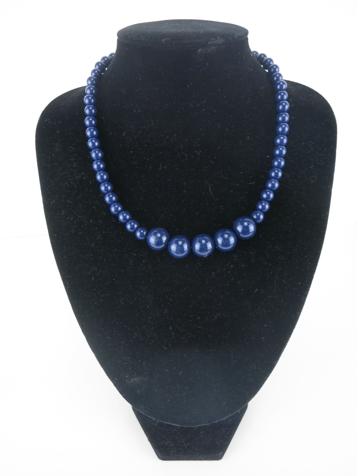 Gumball Necklace 50s Rockabilly PinUp Costume Bead Beads Retro 46cm Navy Blue