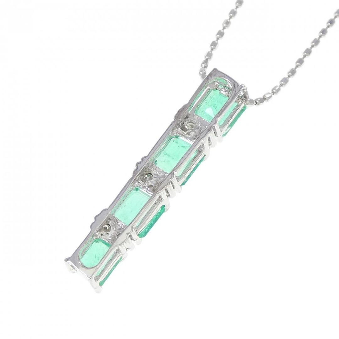 K18WG emerald necklace 0.93CT