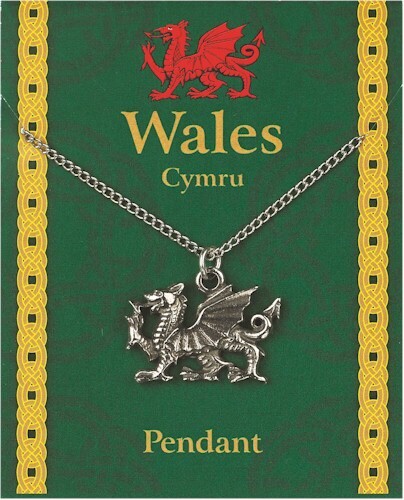 Welsh Dragon Pewter Pendant On A Chain
