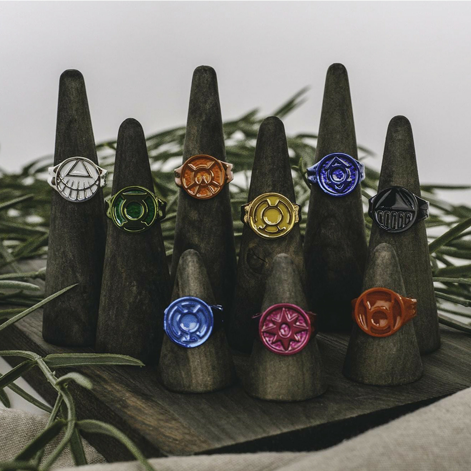 DC Comics Green Lantern All Lantern Corps Colored Power Ring Set Multi-Color
