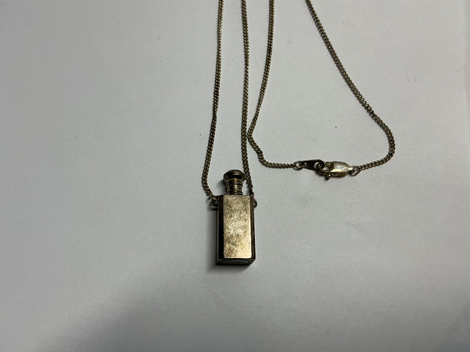 Vintage Mini Perfume Bottle Pendant with Dauber