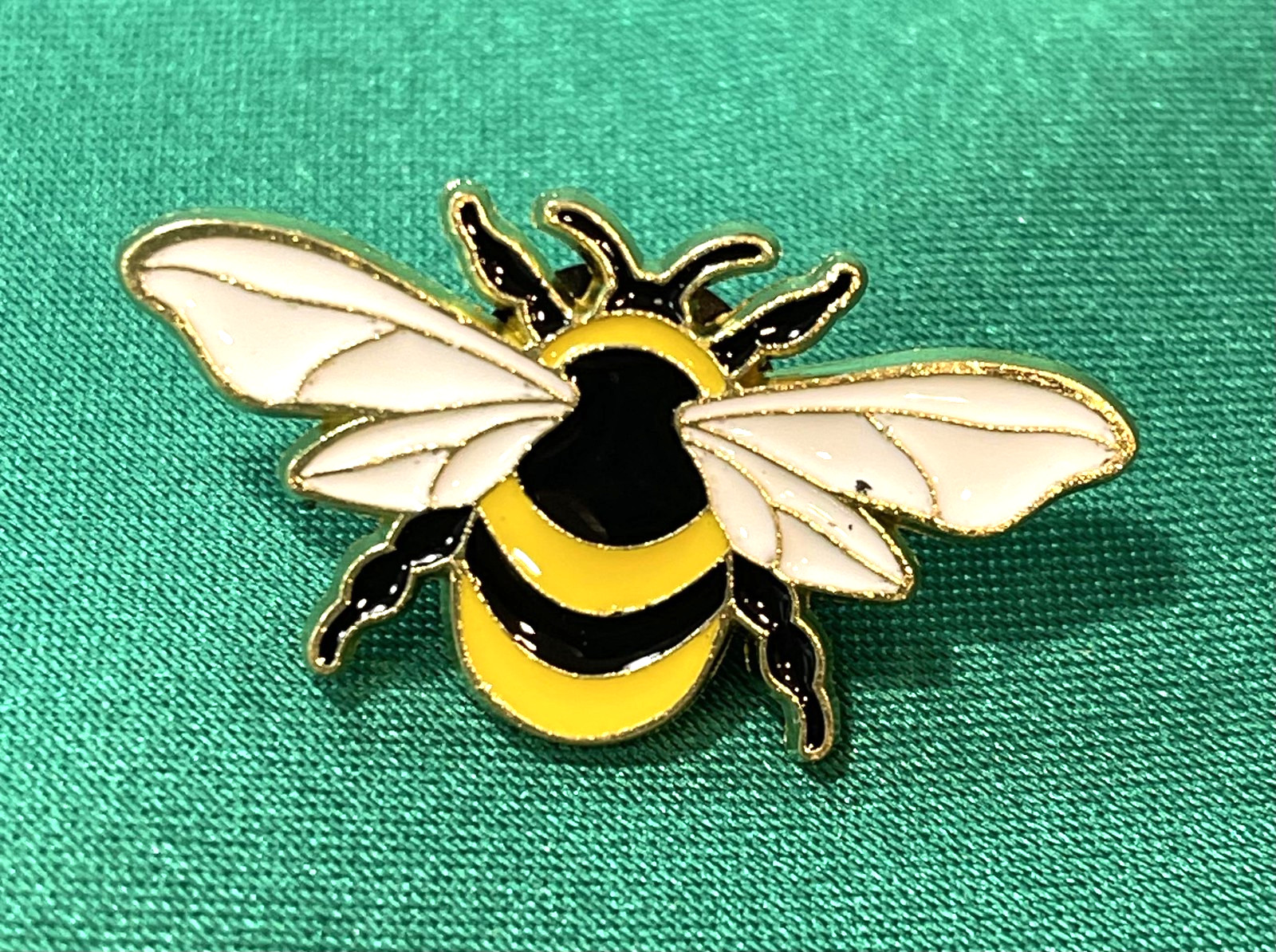 NWOT Yellow Enamel Bee Brooch Lapel Pin Cute Nature Collectible Gift