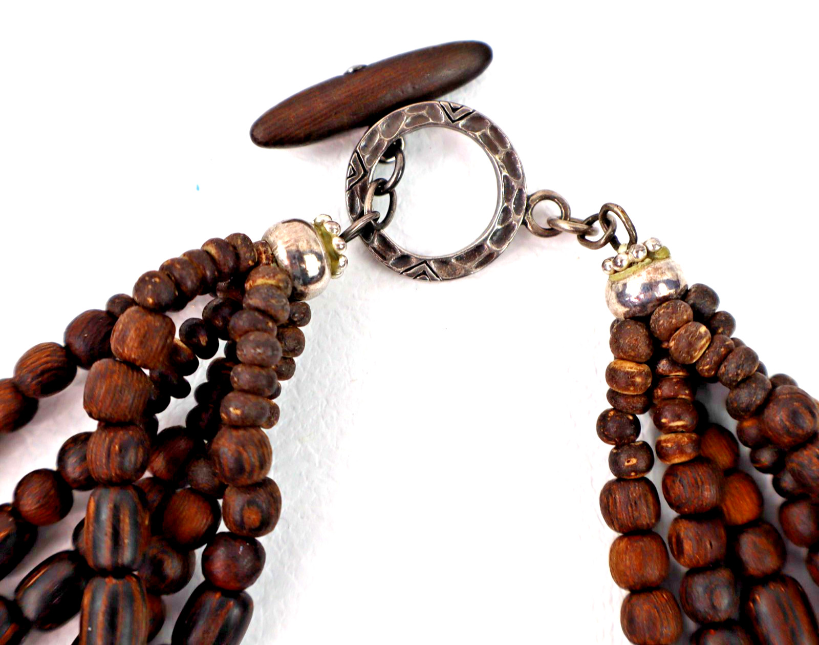 SILPADA Lot 4 necklaces 925 silver wood pearl coral Boho Surfer layer 18 to 35″