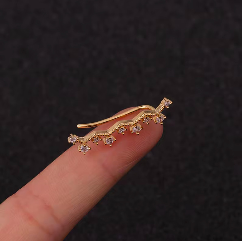 Beautiful Crawler Gold Silver Cartilage Helix Lobe Tragus Conch Earring Gift UK