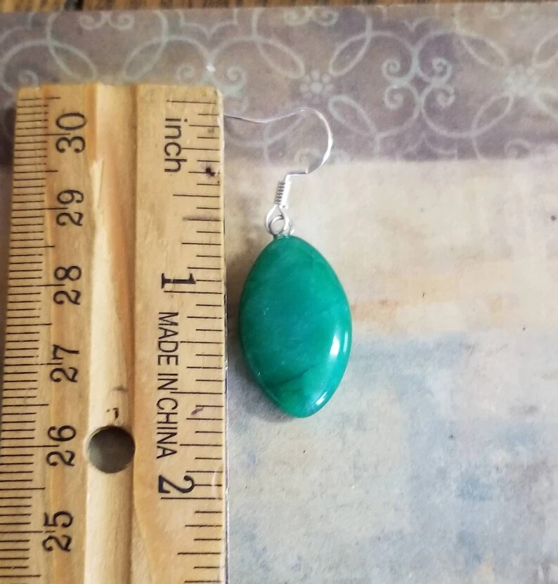 Malaysia Jade Dangle Earrings Silver Jade Earrings Womens Green Jade Earrings
