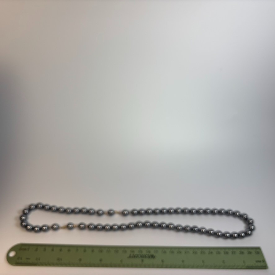 Necklace and Bracelet Set Steel Grey Gold Tone Invisible Clasp Adjustable