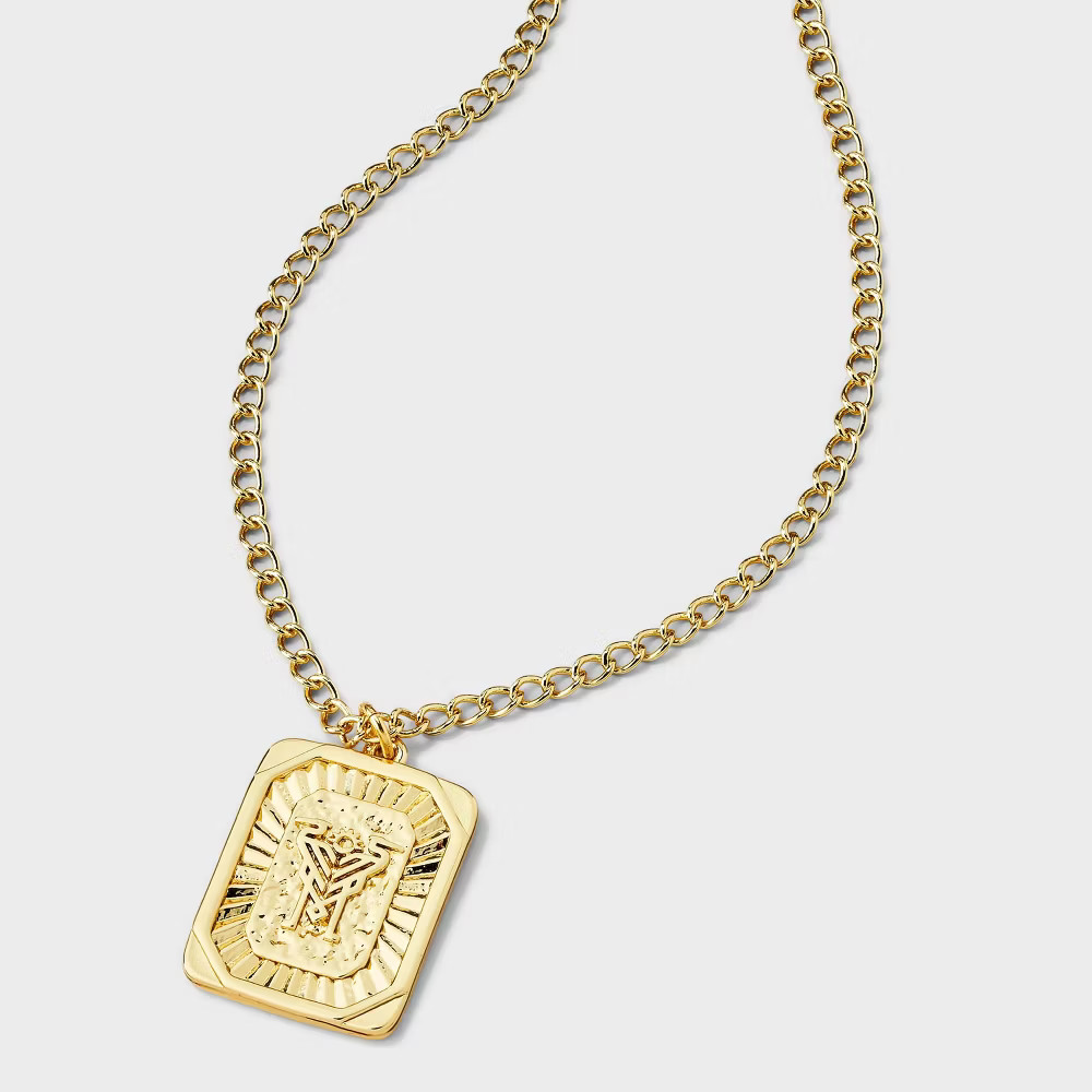 Bijoux Sport by Luv Aj MLS Gold Logo Dog Tag Pendant Necklace