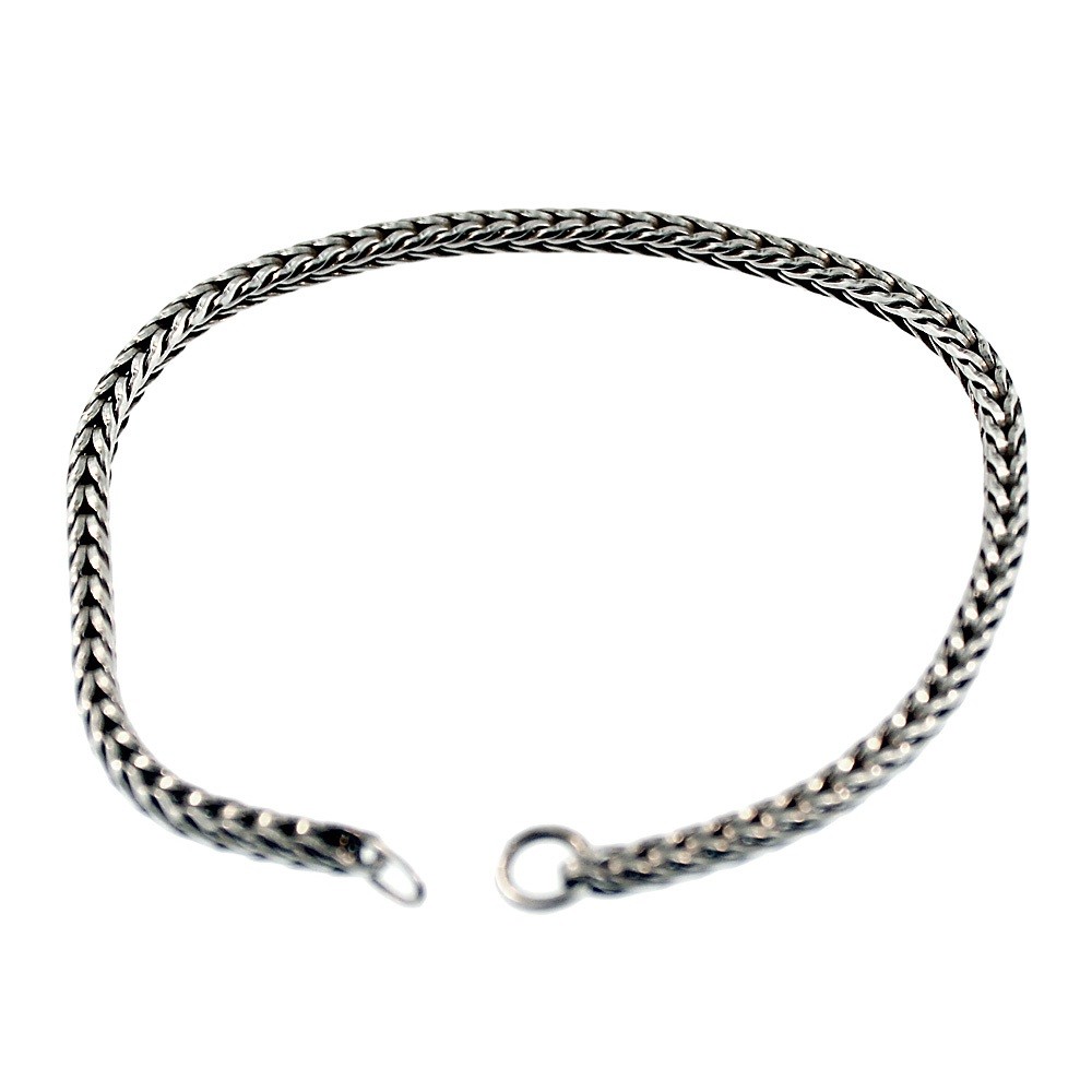 Trollbeads Original Foxtail 15223 Bracelet Silver 9.1 (8.1 actual) inch *0