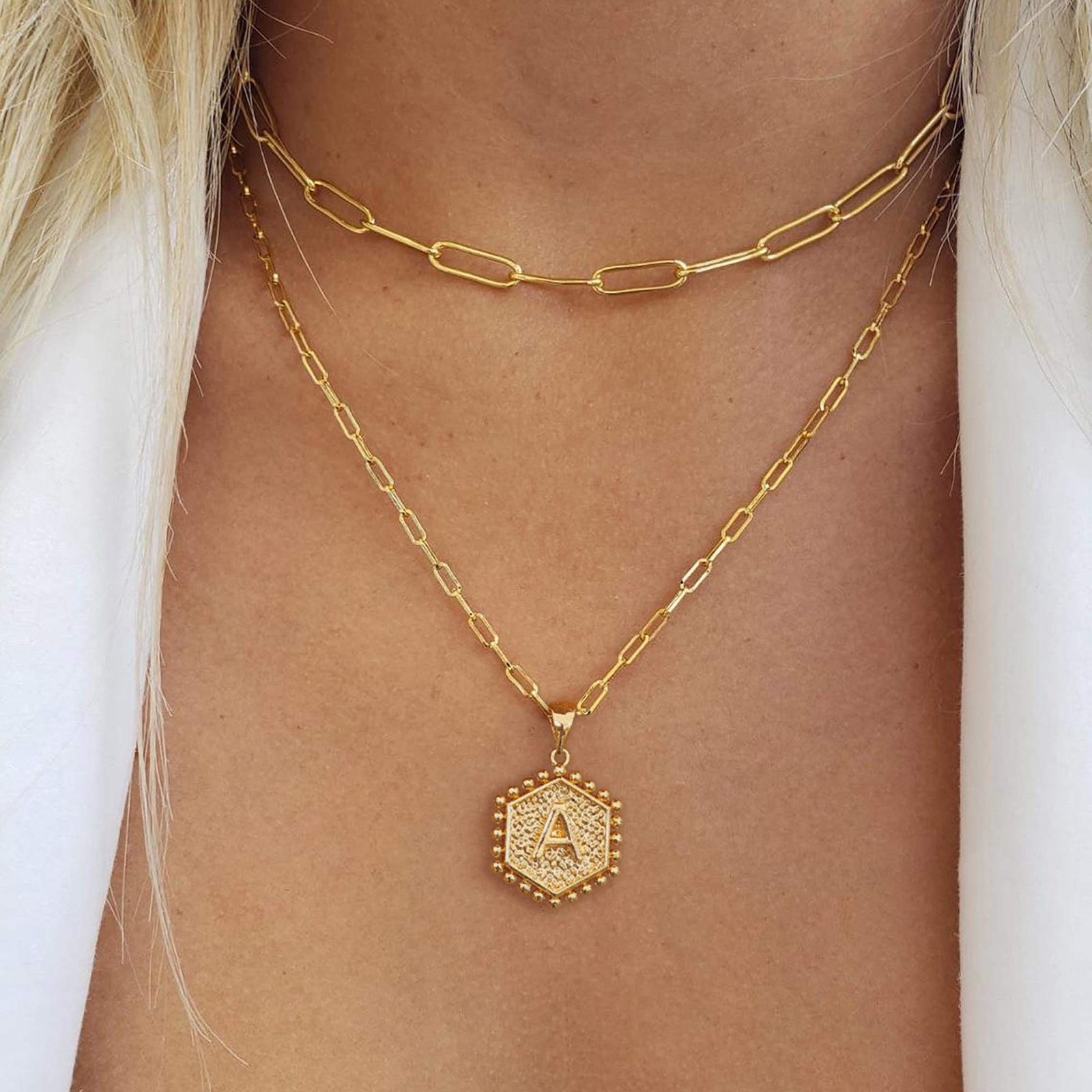 M MOOHAM Dainty Gold Necklace for Women – 14K Solid Gold Over Layering Neckla…