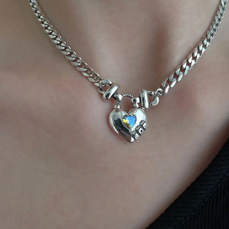 Sterling Silver Trendy 925 Handmade Creative Design Exquisite Chain Necklace
