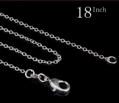 925 STERLING silver 18″ chain necklace CROSS DAINTY PRAY peace pendant FREE BOX