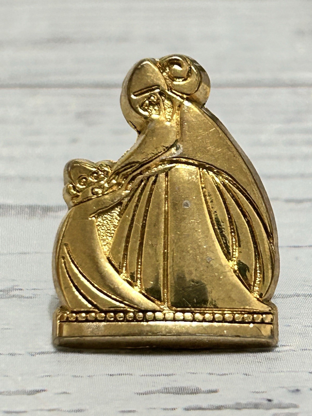 Vintage Lanvin Mother and Child Pin Brooch Authentic French Designer